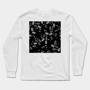 Gummies Pattern Wallpaper BW Long Sleeve T-Shirt